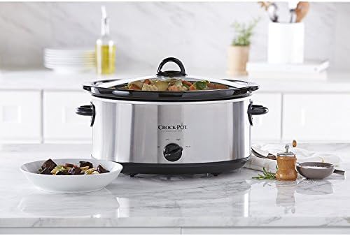 Crock-Pot 7 Quart Oval Manual Slow Cooker – Stainless Steel Select C6A67