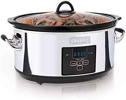 Crock-Pot 7 Quart Programmable Slow Cooker – Polished Platinum Choice C6A42