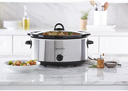 Crock-Pot 7 Quart Oval Manual Slow Cooker – Stainless Steel Select C6A67