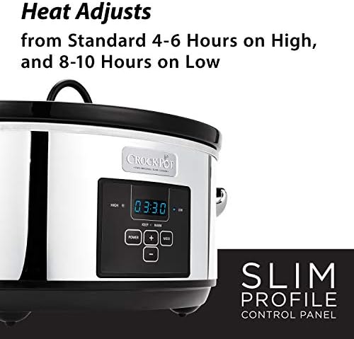 Crock-Pot 7 Quart Programmable Slow Cooker – Polished Platinum Choice C6A42
