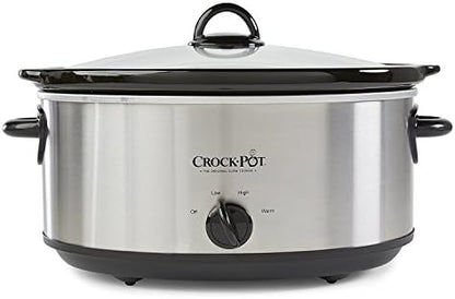 Crock-Pot 7 Quart Oval Manual Slow Cooker – Stainless Steel Select C6A67