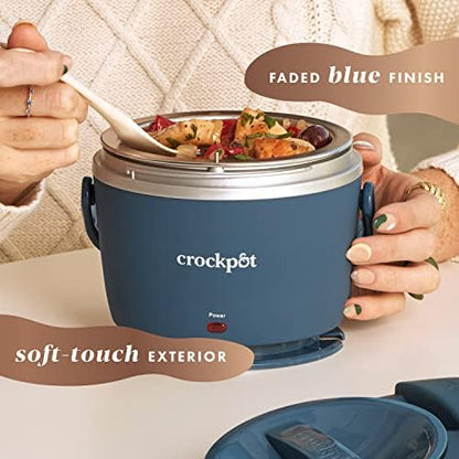 Crock-Pot Electric Lunch Box Food Warmer 20oz – Faded Blue Original C6A96