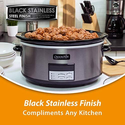Crock-Pot 8 Quart Programmable Slow Cooker with Auto Warm Reserve C6A26