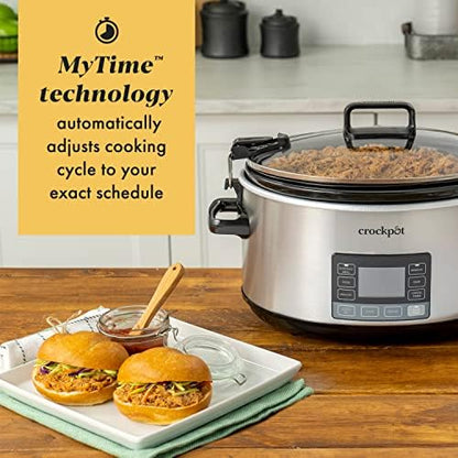 Crock-Pot 7 Quart Portable Programmable Slow Cooker with Timer Daily C6A93