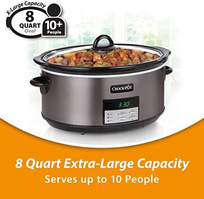 Crock-Pot 8 Quart Programmable Slow Cooker with Auto Warm Reserve C6A26
