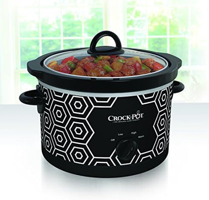 Crock-Pot 4.5 Quart Portable Slow Cooker – Black & White Reserve C6A95