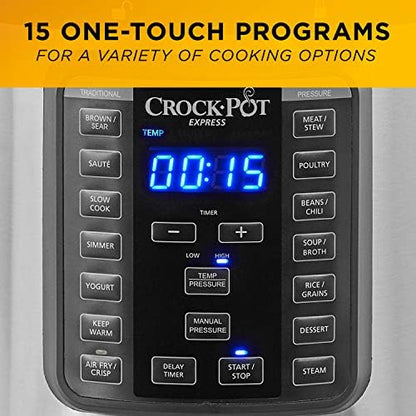 Crock-Pot Express Crisp 8 Quart 10-in-1 Pressure Cooker Reserve C6A49