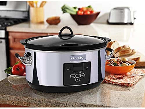 Crock-Pot 7 Quart Programmable Slow Cooker – Polished Platinum Choice C6A42