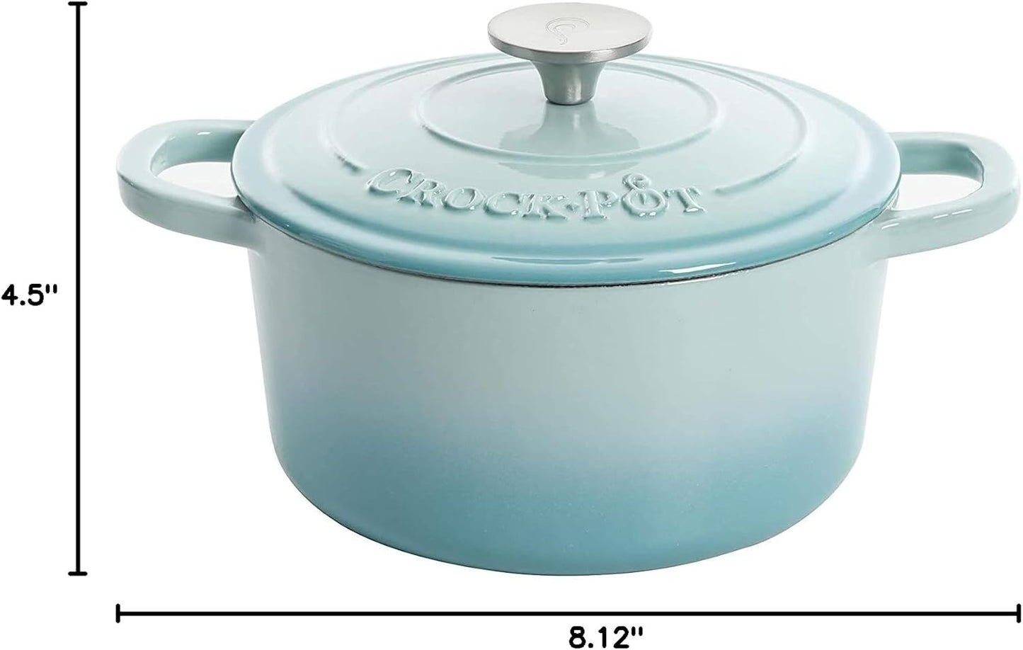 Crock-Pot 3 Quart Enameled Cast Iron Dutch Oven – Aqua Daily C6A50