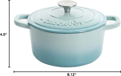 Crock-Pot 3 Quart Enameled Cast Iron Dutch Oven – Aqua Daily C6A50